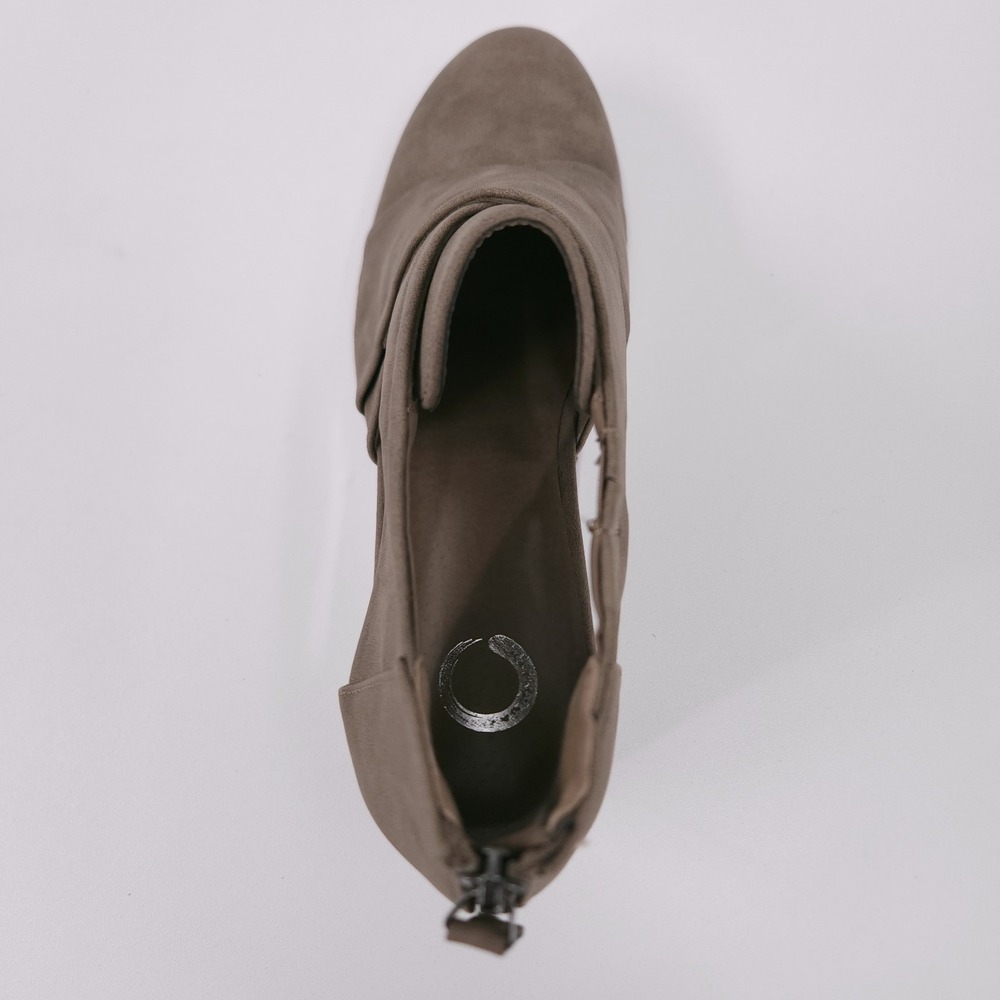 Journee Collection Seena Taupe Crossover Platform Wedge Shooties Womens Size 10 - Picture 11 of 16
